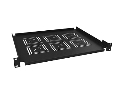 Produkt Półka 19" 1U 350mm BK mocowana do przednich szyn UP-03-B - Solarix - Akcesoria 19"