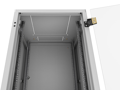 Produkt Szafa LC-50 33U, 600x600 RAL 7035, szklane drzwi - Solarix - Stojące 19"