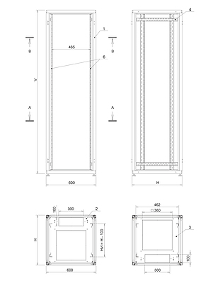 Produkt Szafa LC-50 33U, 600x600 RAL 7035, szklane drzwi - Solarix - Stojące 19"