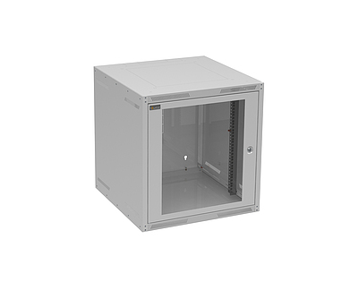 Produkt Szafa naścienna GrandN 12U 600mm, drzwi szklane, RAL 7035, GrandN-12U-66-11-G - Solarix - Naścienne 19"
