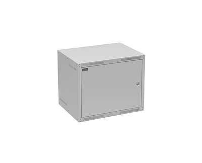 Produkt Szafa naścienna GrandN 9U 450mm, drzwi blaszane, RAL 7035, GrandN-9U-645-21-G - Solarix - Naścienne 19"