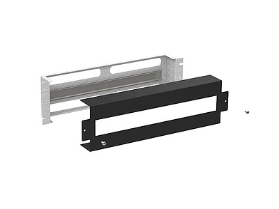 Produkt Panel instalacyjny 3U z szyną DIN do szaf 19", BK RAL9005 - Solarix - Akcesoria 19"