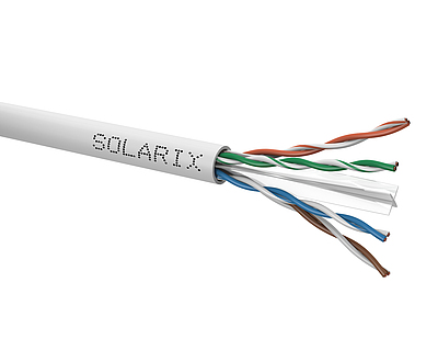 Produkt Kabel instalacyjny Solarix CAT6 UTP PVC  E<sub>ca</sub> 100m/box SXKD-6-UTP-PVC - Solarix - Kable instalacyjne