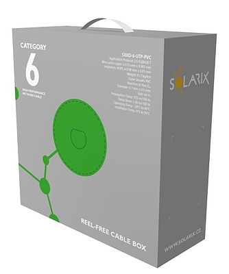Produkt Kabel instalacyjny Solarix CAT6 UTP PVC  E<sub>ca</sub> 100m/box SXKD-6-UTP-PVC - Solarix - Kable instalacyjne