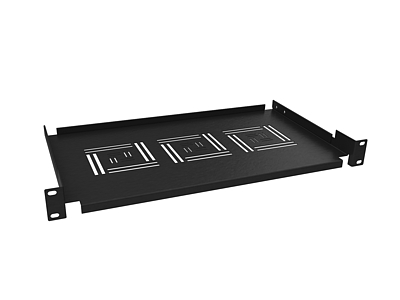 Produkt Półka 19" 1U 250mm BK mocowana do przednich szyn UP-02-B - Solarix - Akcesoria 19"