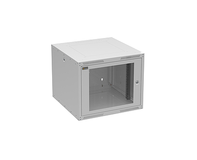 Produkt Szafa naścienna GrandN DUO 9U 600mm, drzwi szklane, RAL 7035, GrandND-9U-66-11-G - Solarix - Naścienne 19"