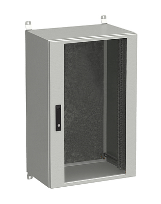 Produkt Naścienna szafa zewnętrzna LC-20 21U 600x400 drzwi szklane 3 - punktowy zamek LC-20-21U-64-12-G - Solarix - Zewnetrzne z wyższym IP