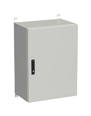 Produkt Naścienna szafa zewnętrzna LC-20 18U 600x400 drzwi blaszane 3 - punktowy zamek LC-20-18U-64-22-G - Solarix - Zewnetrzne z wyższym IP