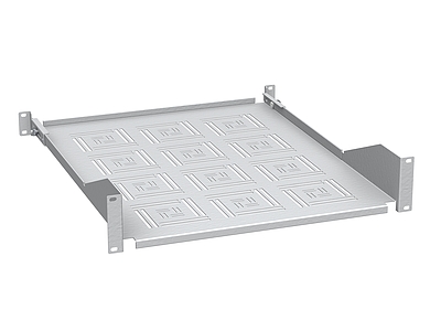 Produkt Półka 19" 1U 550mm RAL 7035 mocowana do przednich i tylnich szyn UP-35-G - Solarix - Akcesoria 19"