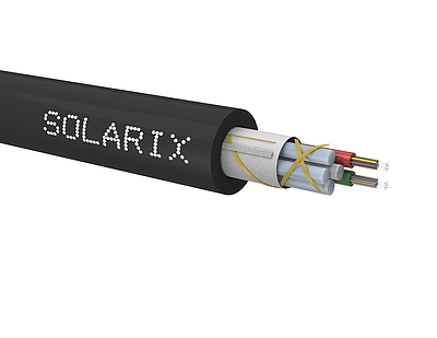 Produkt Zewnętrzny kabel ADSS 4KN Solarix 12wł 9/125 PE F<sub>ca</sub> czarny SXKO-ADSS-4KN-12-OS-PE-P - Solarix - Światłowody