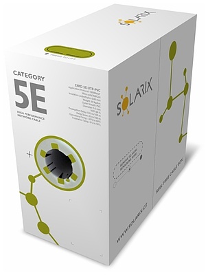 Produkt Kabel instalacyjny CAT5E UTP PVC E<sub>ca</sub> 500m/box SXKD-5E-UTP-PVC - Solarix - Kable instalacyjne