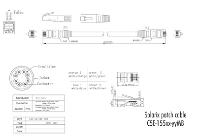 Produkt Patchcord CAT5E UTP PVC 5m niebieski non-snag-proof C5E-155BU-5MB - Solarix - Patchcordy