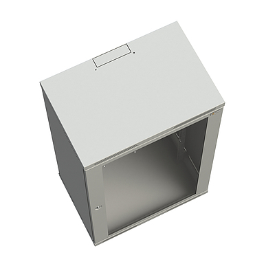 Produkt Szafka naścienna nitowana SENSA 18U 400mm, drzwi blaszane, RAL 7035 - Solarix - Naścienne 19"