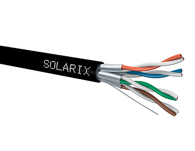 Produkt Kabel instalacyjny Solarix CAT6A STP PE F <sub>ca</sub> 500m szpula SXKD-6A-STP-PE - Solarix - Kable instalacyjne
