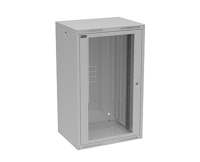 Produkt Szafa naścienna GrandN DUO 20U 450mm, drzwi szklane, RAL 7035, GrandND-20U-645-11-G - Solarix - Naścienne 19"
