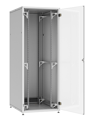 Produkt Szafa LC-50 45U, 800x1000 RAL 7035, szklane drzwi - Solarix - Stojące 19"
