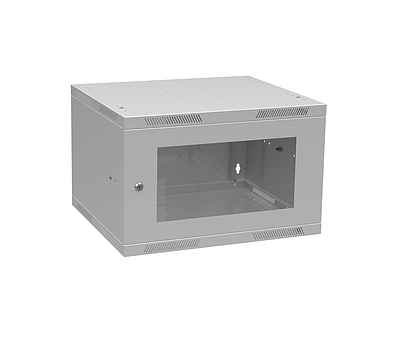 Produkt Szafa naścienna SENSA LITE 6U 450mm, drzwi szklane, RAL 7035, SENSA-L-6U-545-11-G - Solarix - Naścienne 19"