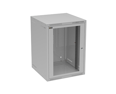 Produkt Szafa naścienna GrandN 16U 600mm,drzwi szklane, RAL 7035, GrandN-16U-66-21-G - Solarix - Naścienne 19"