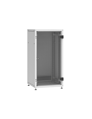 Produkt Szafa LC-50 24U, 600x600 RAL 7035, szklane drzwi - Solarix - Stojące 19"