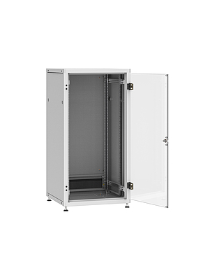 Produkt Szafa LC-50 24U, 600x600 RAL 7035, szklane drzwi - Solarix - Stojące 19"