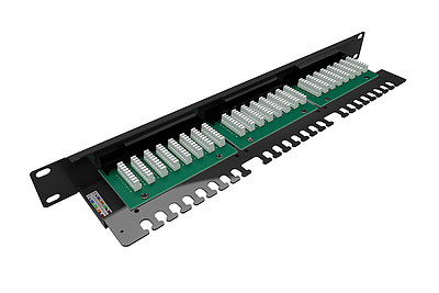 Produkt 19" patch panel Solarix 24 x RJ45 CAT5E UTP z listwą 1U SX24L-5E-UTP-BK-N - Solarix - Patch panele