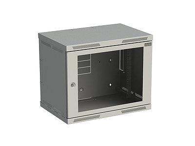 Produkt Szafka naścienna nitowana SENSA 9U 400mm, drzwi szklane, RAL 7035 - Solarix - Naścienne 19"