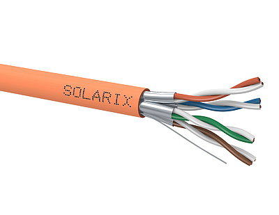 Produkt Kabel instalacyjny Solarix CAT6A STP LSOH B2<sub>ca</sub>-s1,d1,a1 650 MHz szpula 500m SXKD-6A-STP-LSOH-B2ca - Solarix - Kable instalacyjne