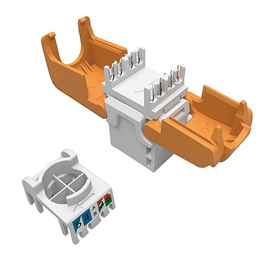 Produkt Samozaciskowy keystone Solarix CAT5E UTP SXKJ-5E-UTP-WH-SA - Solarix - Keystony