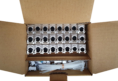 Produkt MULTIPACK 24 szt. - 10G keystone Solarix CAT6A STP samozaciskowy SXKJ-10G-STP-BK-SA - Solarix - Keystony