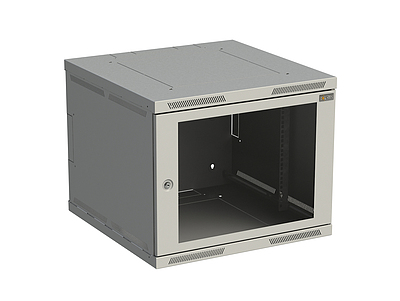 Produkt Szafka naścienna nitowana SENSA 9U 600mm, drzwi przeszklone, RAL 7035, SENSA-9U-66-11-G - Solarix - Naścienne 19"