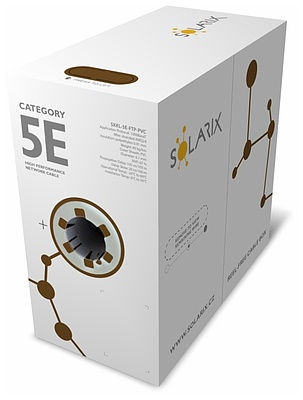 Produkt Kabel typu linka Solarix CAT5E FTP PVC szary box 305m SXKL-5E-FTP-PVC-GY - Solarix - Kable  linka