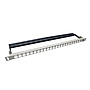 Produkt 19" uniwersalny modularny nieobłożony patch panel Solarix 24 porty 0,5U ze stali nierdzewnej SX24HDM-0-STP-SL-UNI - Solarix - Patch panele