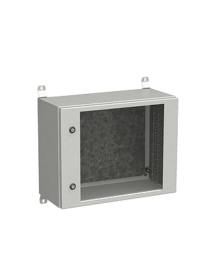 Produkt Naścienna szafa zewnętrzna LC-20 9U 600x300 drzwi szklane 2x1 - punktowy zamek LC-20-9U-63-11-G - Solarix - Zewnetrzne z wyższym IP